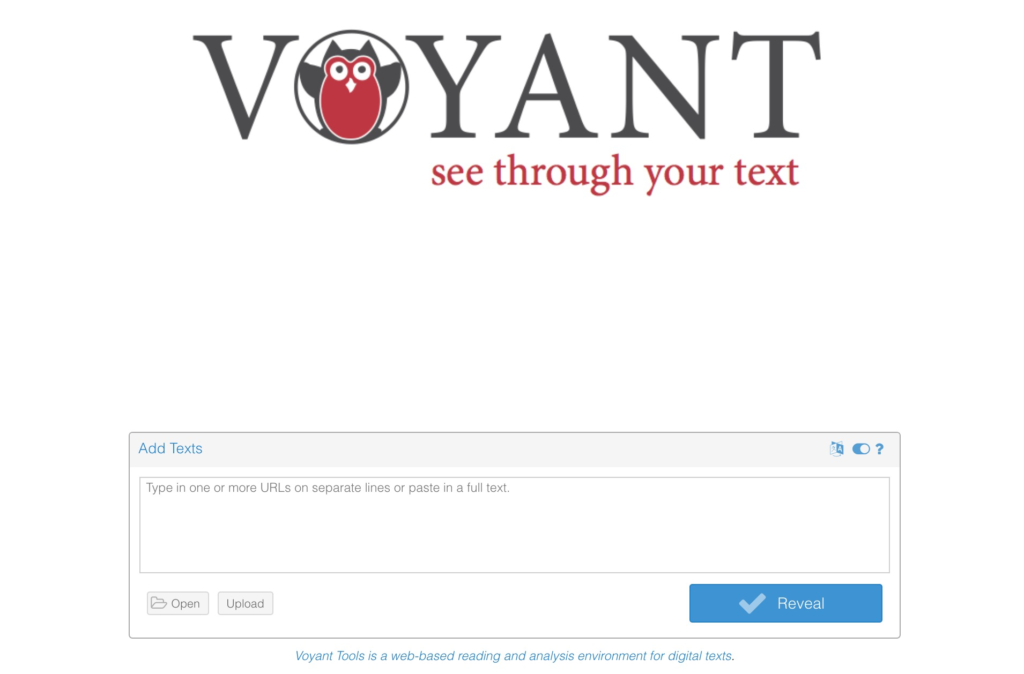 Voyant tools home page