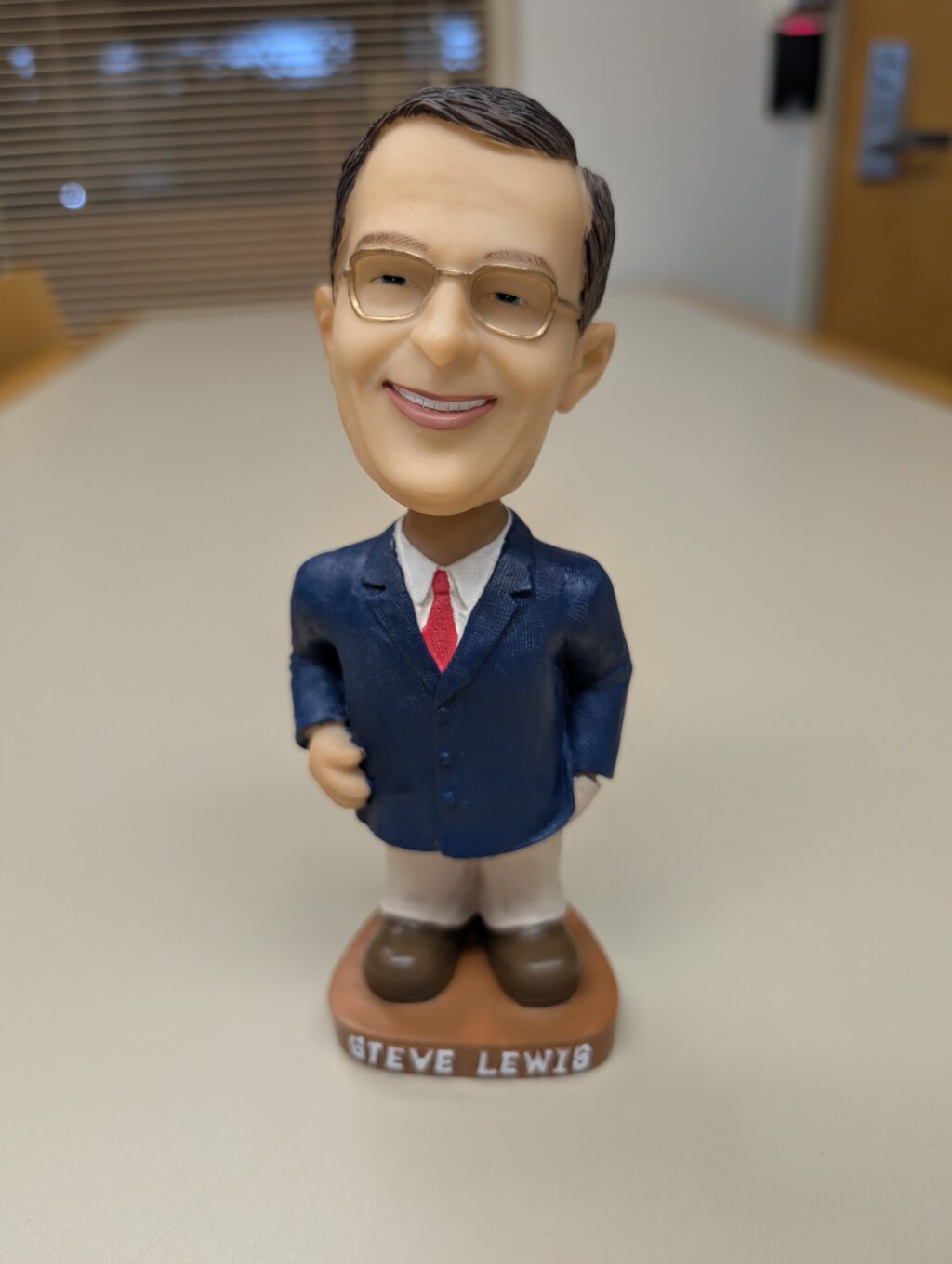 bobblehead of president steve lewis